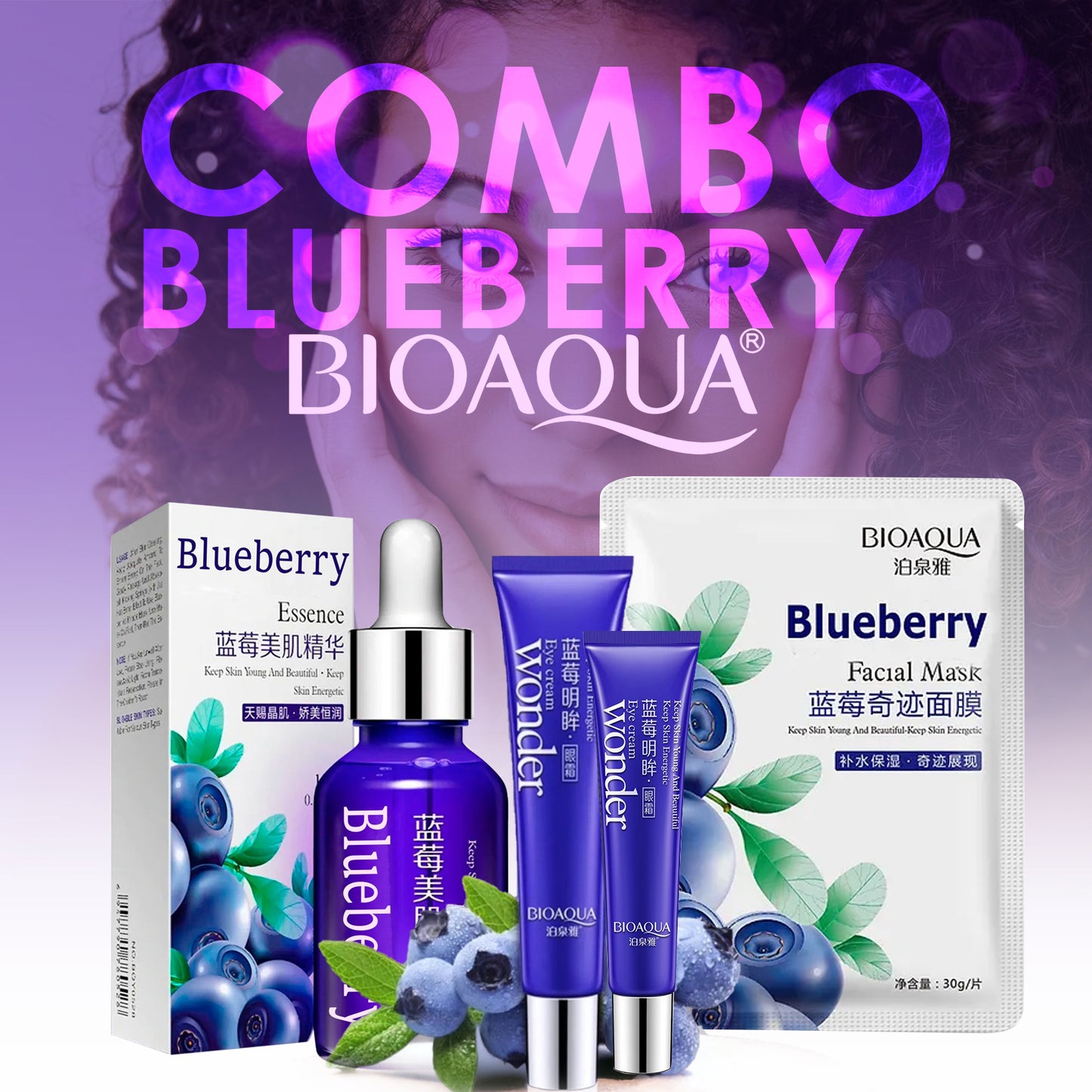 COMBO WONDER BIOAQUA ARANDANOS X4