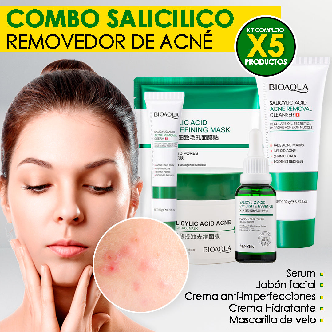 RUTINA ACIDO SALICILICO COMPLETO x5 PRODUCTOS