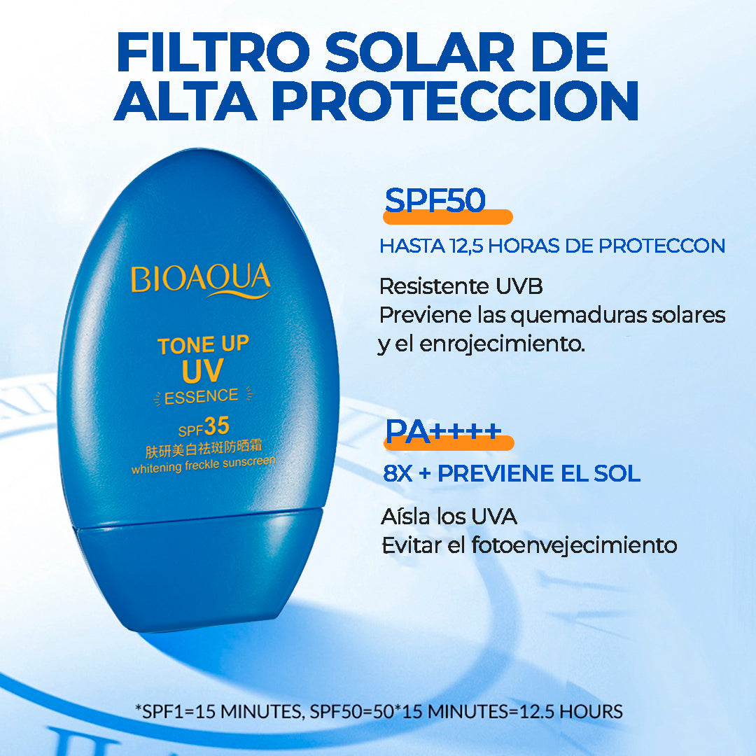 PROTECTOR SOLAR BIOAQUA 35 SPF TONE UP UV ESSENSE SIN COLOR