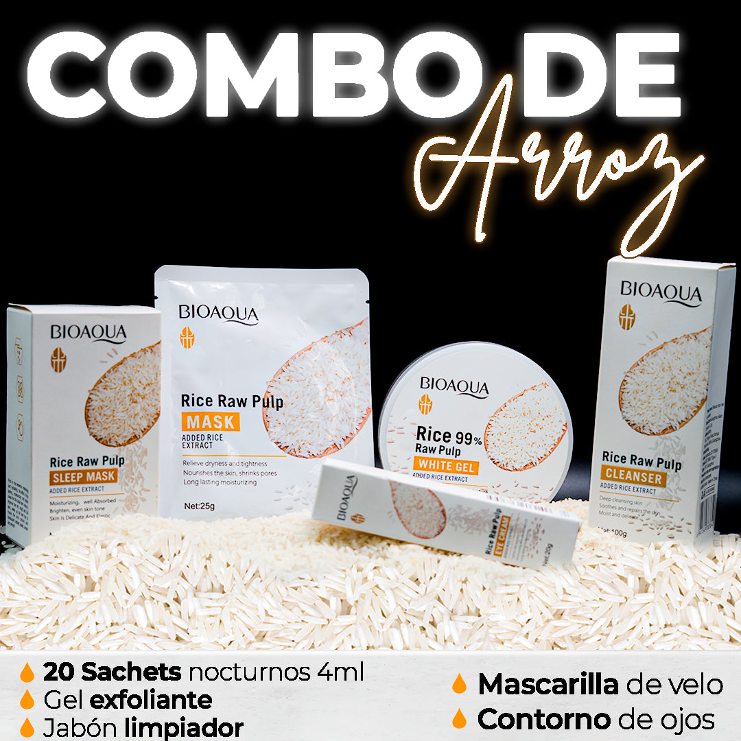RUTINA 2 DE ARROZ x 5 PRODUCTOS CON GEL HIDRATANTE